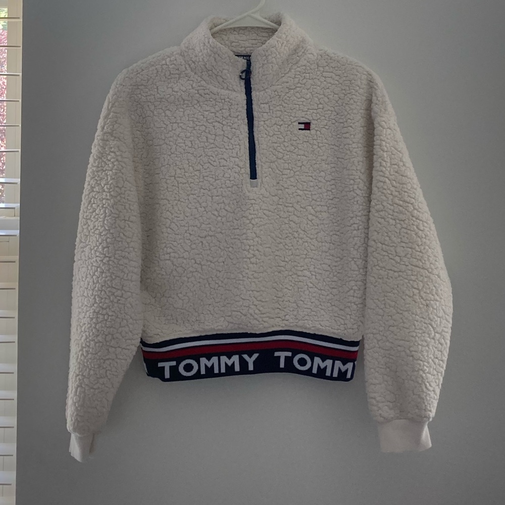 Tommy Hilfiger Sport Cropped Half Zip Sweatshirt